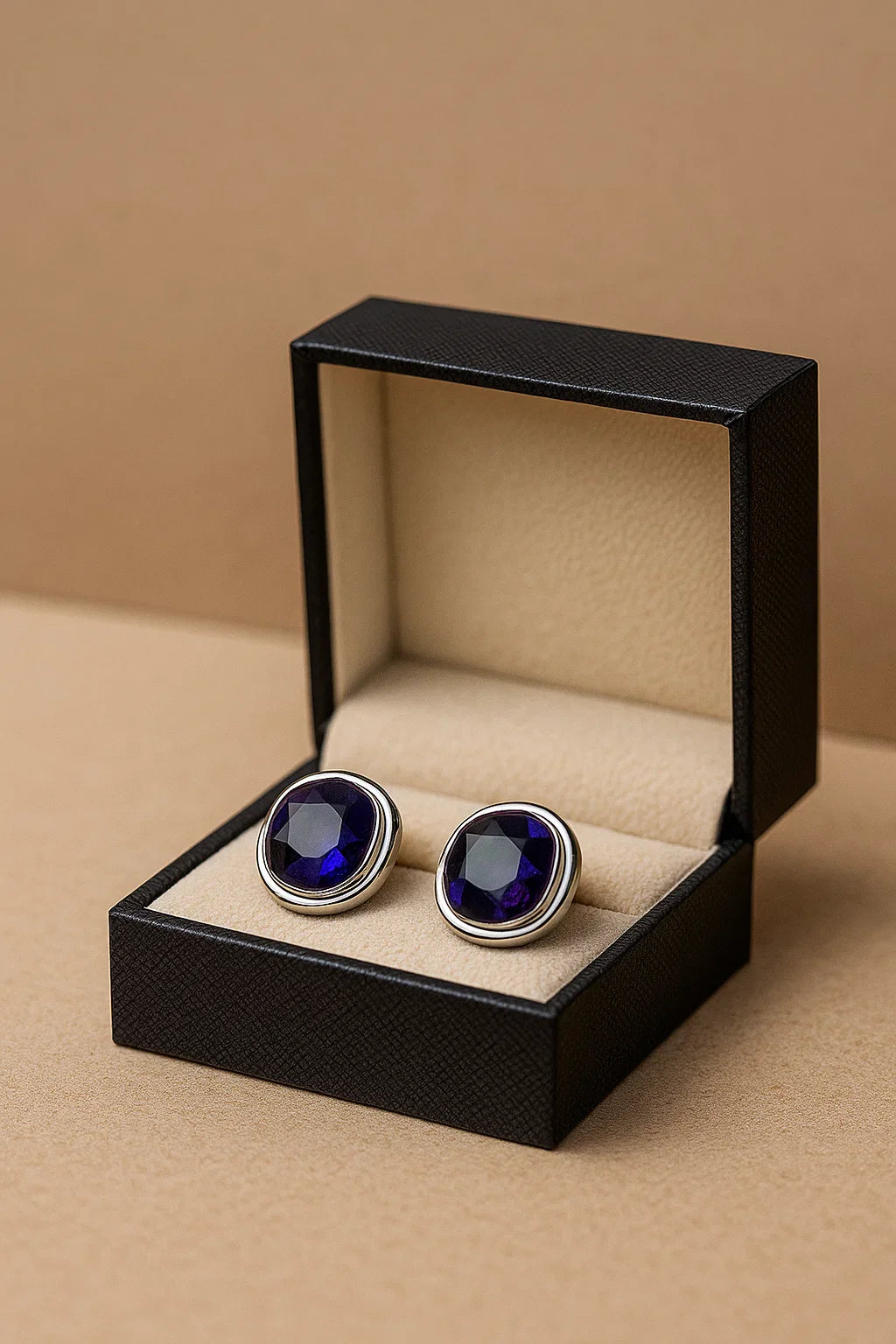 Purple Colour Cufflinks Formal Wear